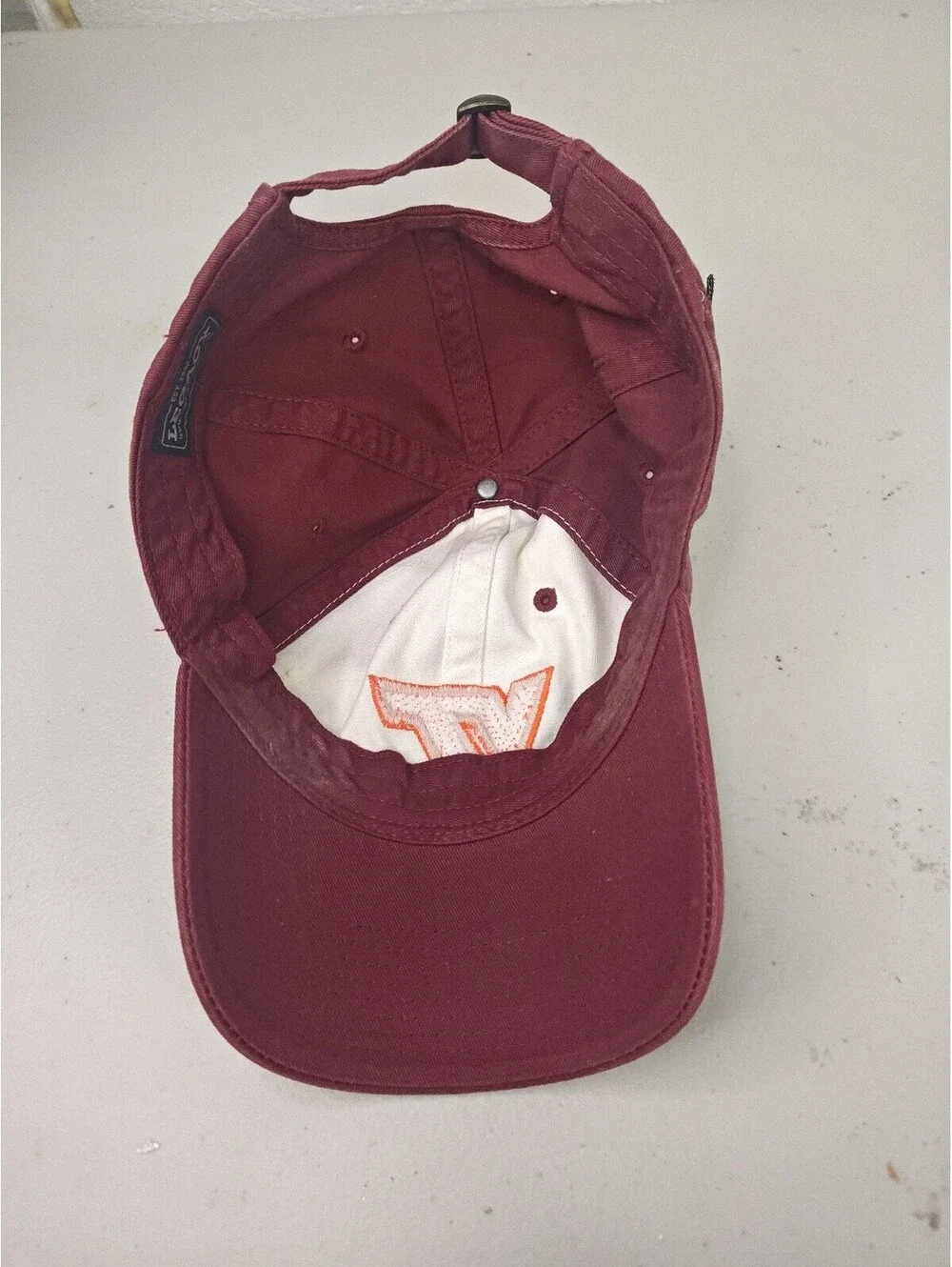 Virginia Tech Hokies VT Hat Cap Legacy Athletic Maroon White Strapback Dad Hat